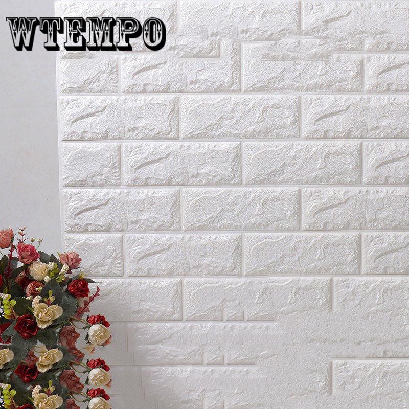 WTEMPO Brick Wall Sticker Creative Brick Pattern Wallpaper Waterproof Wall Sticker Home Decoration