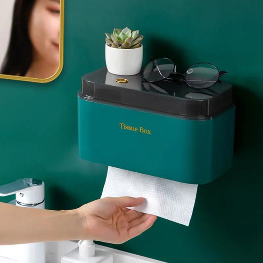 Punch-free Toilet Tissue Box Wall-mounted Pumping Box Creative Toilet Roll Paper Box Rack Waterproof Tissue Rack