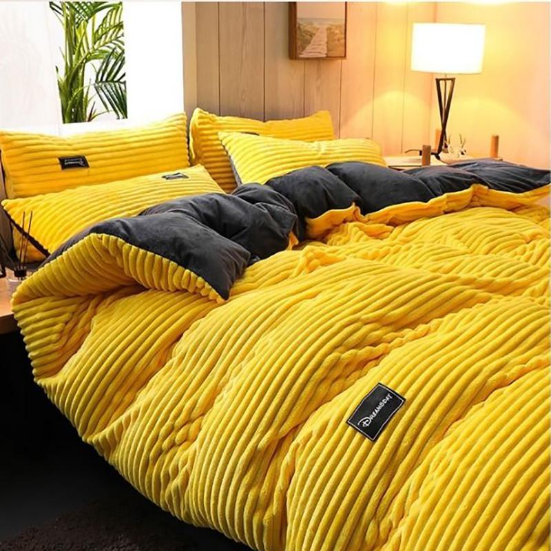 Coral Fleece One-piece Duvet Cover Winter Double-sided Flannel Flannel Student Dormitory Single Duvet Cover