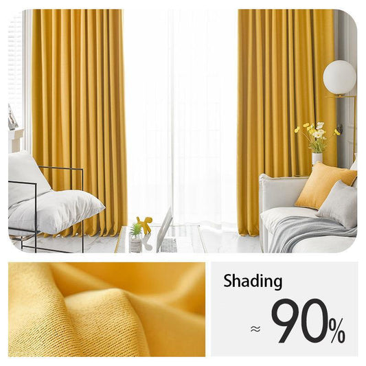 Blackout Curtains for Living Room and Bedroom Thickened Full Shading Princess Style Nordic Modern Minimalist Style (150×270cm)