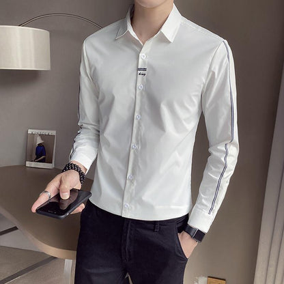 Autumn Men's Long-sleeved Shirts Trend All-match Casual and Non-iron Men's Long-sleeved Shirts