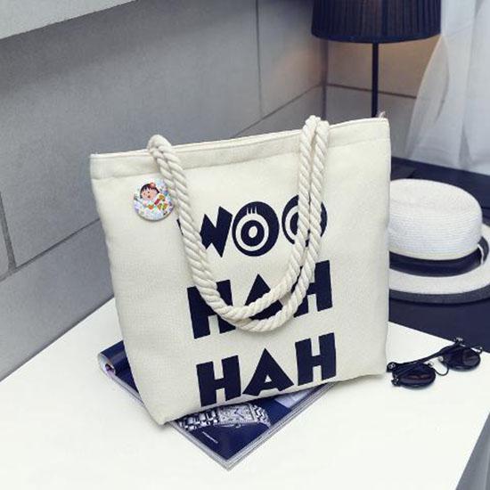 Canvas Bag Female Student Large Capacity Simplified Sen Department Korean Chic Linen Handbag