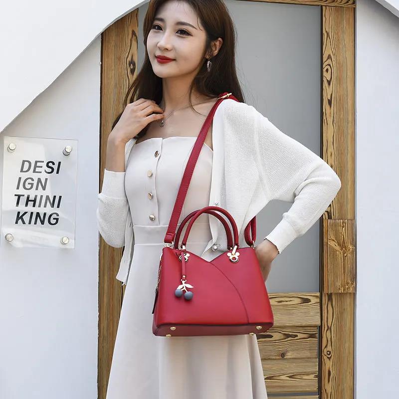 Women Top-Handle Bags 5 colors High Quality Genuine Leather Handbags For Large Capacity Personality European Style Crossbody Bag