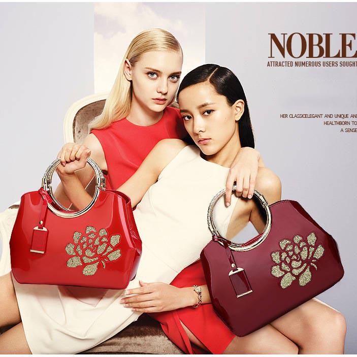 Fashion Patent Leather Handbags Bright Ladies Bag Shoulder Diagonal Designer Bags Hand Bags