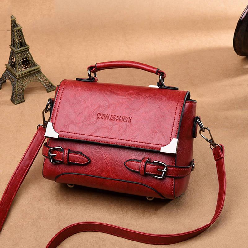 Retro Hand-made Leather-skinned Female Bag Korean Version of The Hundred Shoulder Messenger Bag Small Square Bag