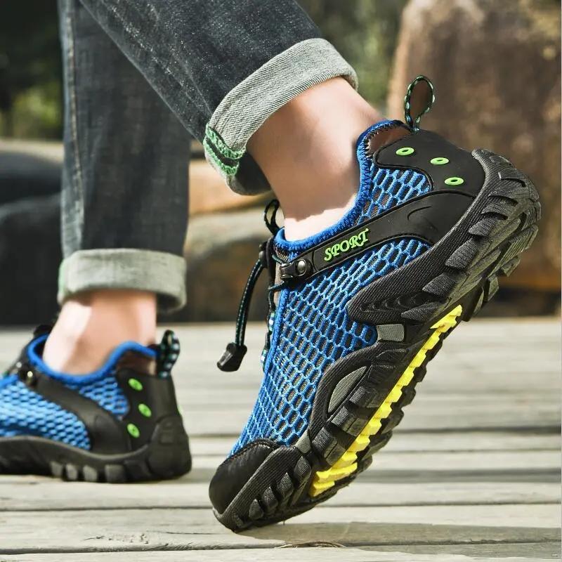 Men's Shoes Outdoor Hiking Shoes Shoes Breathable Sports Casual Shoes Non-slip Net Shoes Travel Hiking Shoes Student Fitness Shoes