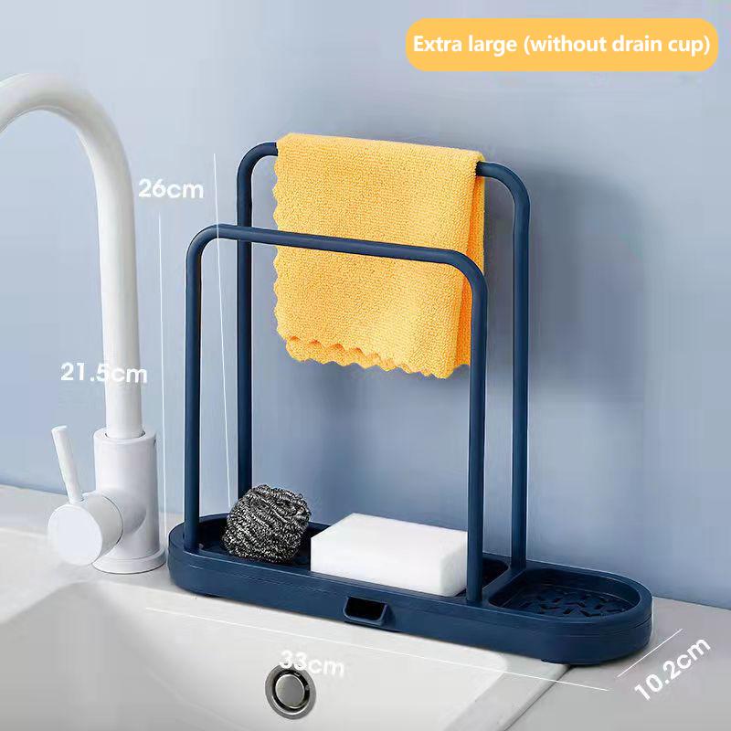 Drain Rack Hanging Dish Cloth Rag Shelf Kitchen Supplies Scouring Arrangement Shelf Sink Storage Rack Home Organizer Towel Rack