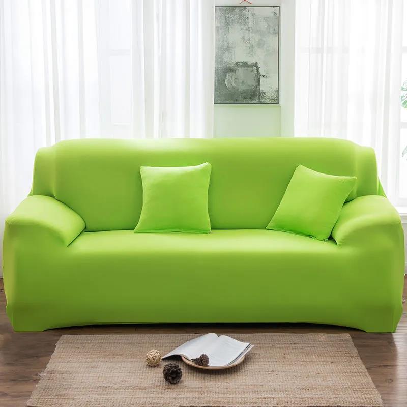 1-4 Seats Solid Color Elastic Sofa Cover Universal Furniture Home Decor Sofa Slipcover