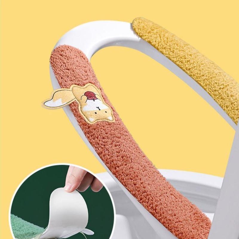 Toilet Seat Household Toilet Cover Waterproof Four Seasons Toilet Seat Washable Toilet Cover Buckle Toilet Seat Zipper Type