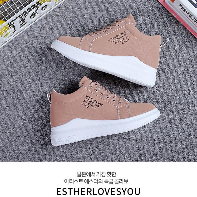 All-match Women's Clearance Sneakers Fashion Harajuku Style Student Casual Thick Sole Shoes