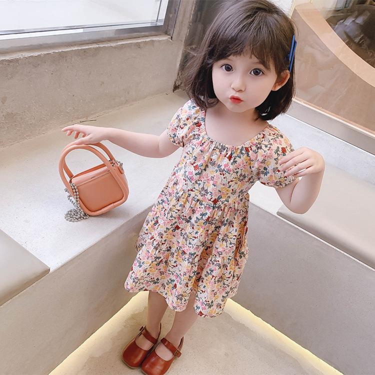 Toddler Baby Girls Clothes Summer Short Sleeve Floral Princess Birthday Dress Dresses for Girl Baby Clothing Thin Costume Dress