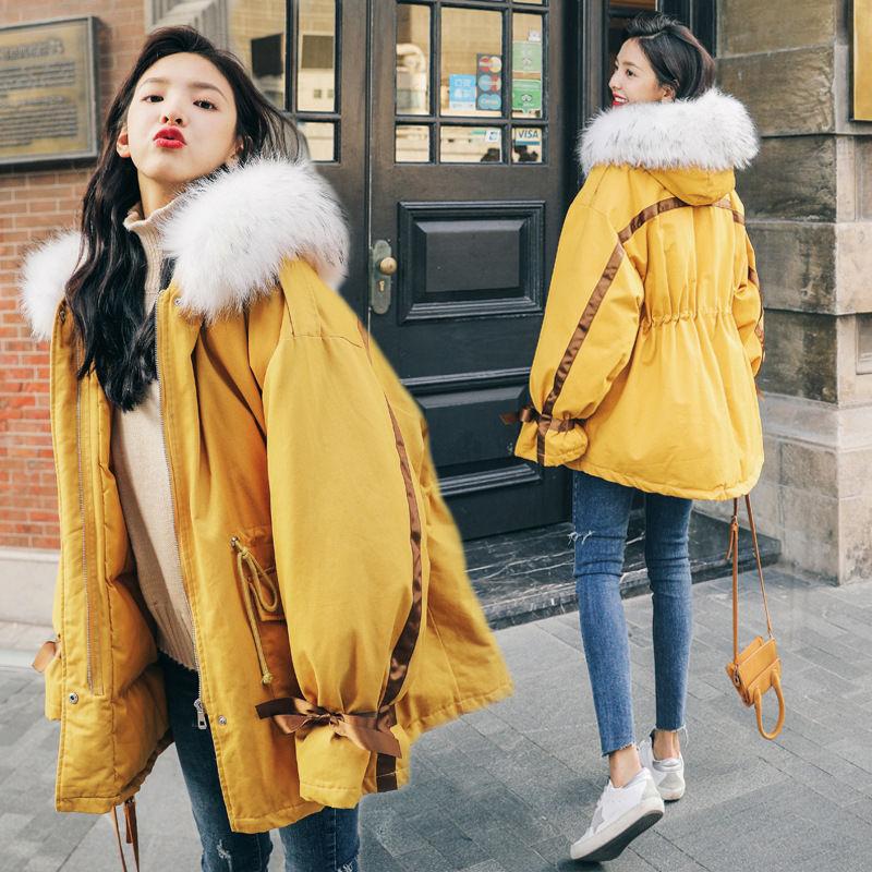 Short Loose Women's Cotton-padded Jacket Winter Fashion Female Student Jacket Korean Style College Style Thickened Waist Cotton Jacket