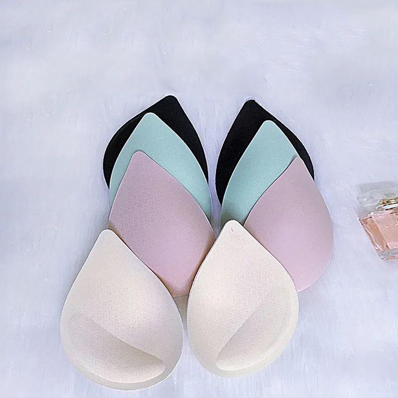 Natural Latex Insert Breast Pads Gather Support Thickened Push Up Bra Pads Underwear Wedding Dresses Accessories with One-piece Padded Underwear