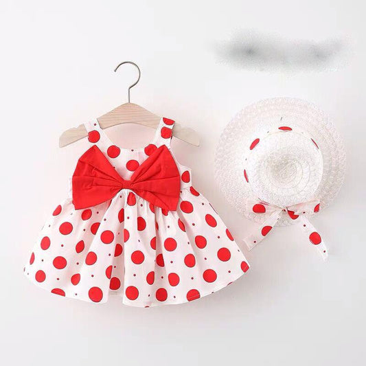 Children Dress Spring Summer Sling Kids Clothing Baby Girls Clothing Printing Sleeveless A-line Pleated Floral Dress Girl