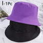 1pc Summer Foldable Bucket Hat Women Outdoor Sunscreen Cotton Cap Female Hat Wide Brim Fisherman's Hats