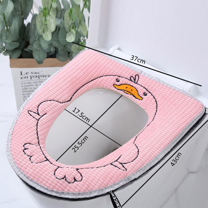 Two-piece Household Toilet Seat Gasket Four Seasons Waterproof Universal Toilet Cushion Winter Toilet Toilet Cushion Zipper Toilet Seat Cover