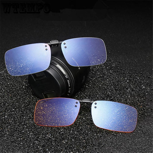 Anti Blue Light Clip Sunglasses Women Eyeglasses Men Night Vision Driving Blue-ray Goggles Fashion C