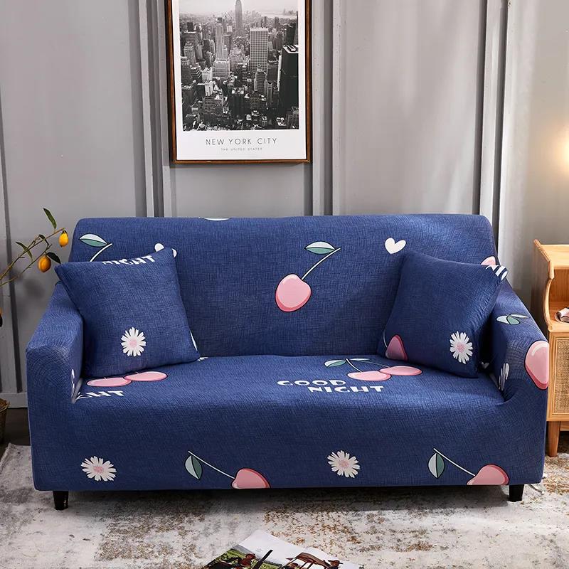 1/2/3/4 Seater Printing Elastic Slipcovers Stretch Sofa Covers for Living Room Corner Couch Cover Sectional Armchair Cover