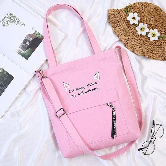 Girl leisure student lovely artistic female single shoulder canvas bag portable inclined cross bag