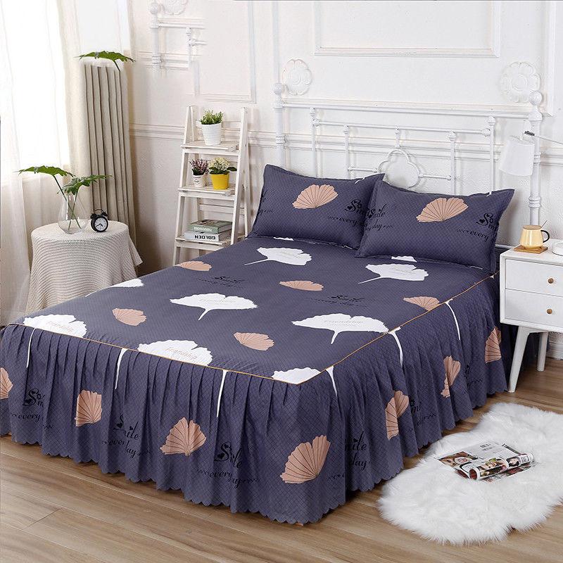 Brushed Bedroom Home Bed Skirt Single Solid Color Skin-friendly Bedspread Bed Cover Bedroom Student Dormitory Sheets