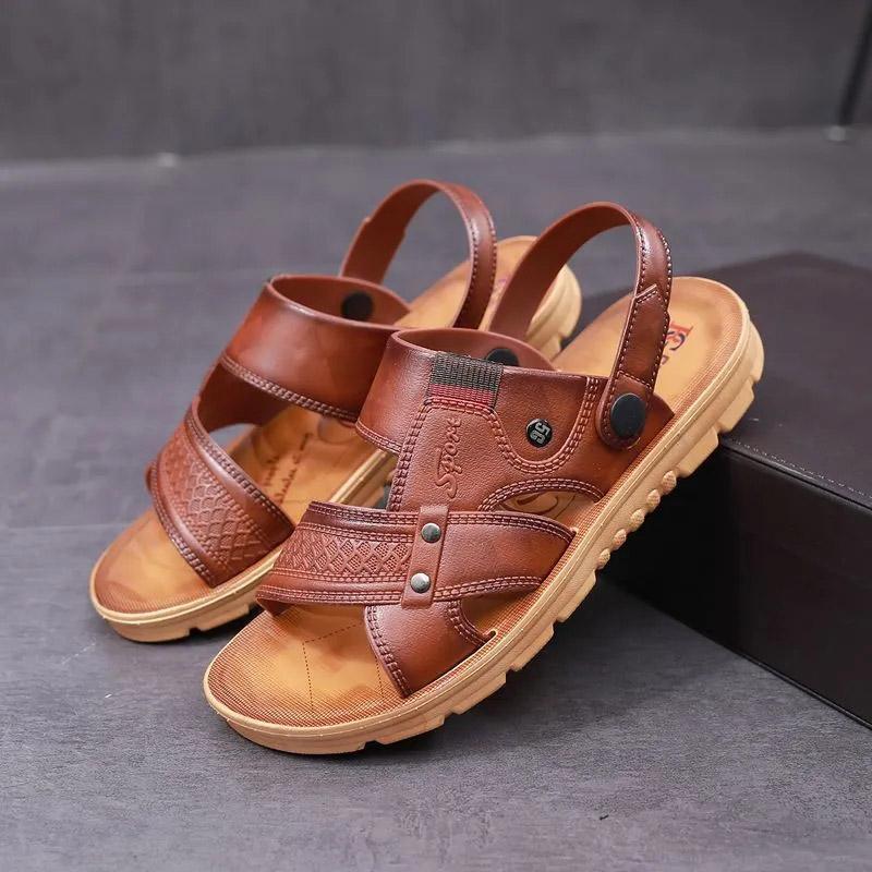 Men's Sandals Summer Korean Version Fashion Non-slip Breathable Dual-use Sandals and Slippers Thick-soled Men's Beach Shoes