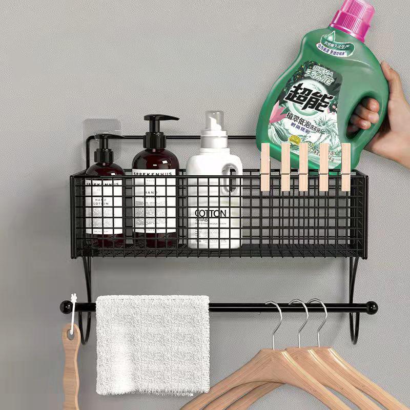 Bathroom Storage Rack Toiletries Storage Towel Rack Bathroom Cosmetics Storage Wall Rack Kitchen Condiment Storage Rack Kitchen Spice Rag Storage Rack