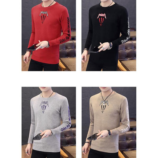 Sweater Mens Pullover Striped Slim Fit Jumpers Knitred Woolen Autumn Korean Style Casual Men Clothes