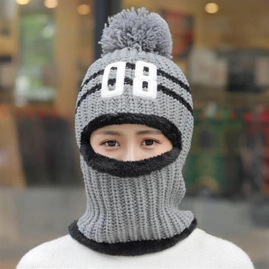 Windproof hat Autumn winter Warm hat Thick hat Fashion Woman hat Plush Cotton hat Trendy wild hat