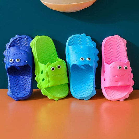 Summer Children's Slippers for Boys Girls Slippers Dinosaur PVC Flip Flops Baby Non-slip Beach Sandals Kids Home Bathroom