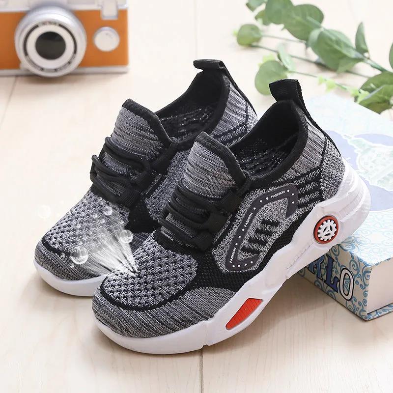 Big Children Running Shoes Boys Sneakers Spring Autumn Breathable Shoes Kids Sport Shoes Light Outdoor Hollow Sole Tenis Shoes