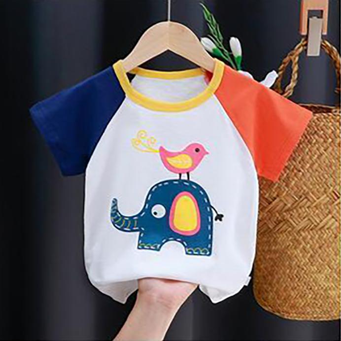 Summer Kids Cute Printing T Shirts Short Sleeve Tops Korean Style O-neck Loose T Shirts For Children Girls and Boys