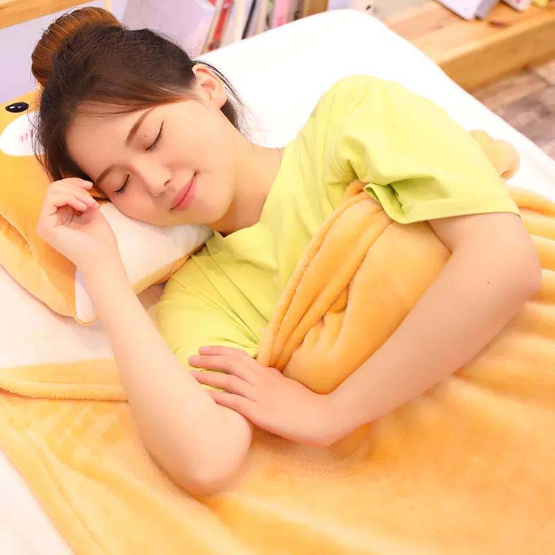 Pillow Quilt Dual-use Office Backrest Cushion Three-in-one Nap Blanket Nap Pillow Artifact Air Conditioning Quilt