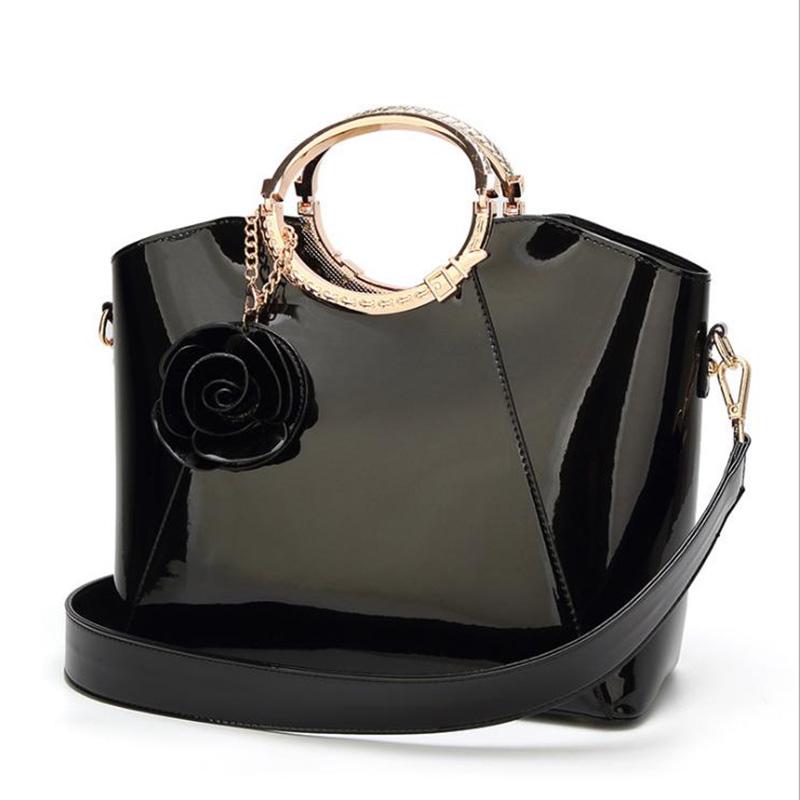 Bag Female High-grade Patent Leather Ladies Handbag Fashion Elegant Diagonal Bag Shoulder Bag