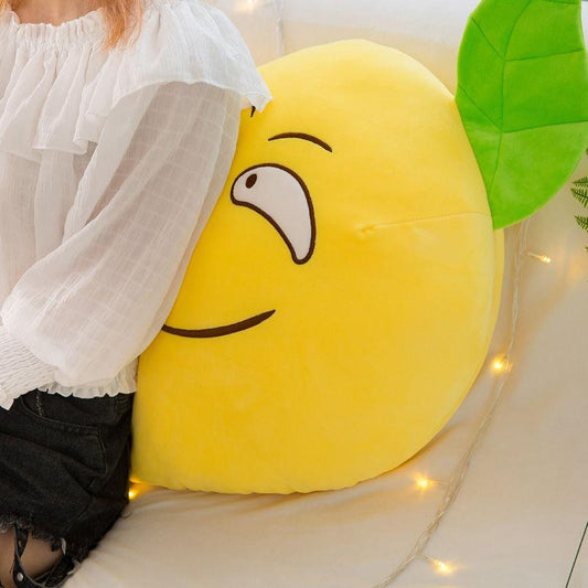 Lovely Mango Plush Toy Fruit Pillow Soft  Funny Expression Plush Doll Cute Kids Sleeping Plush Pillow Gifts