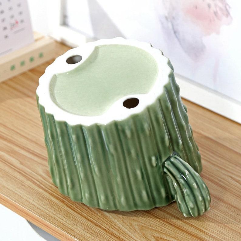 Cactus Ceramic Cat Bowl Pet Bowl Dog Bowl Elevated Bowl Feed Bowl Water Bow