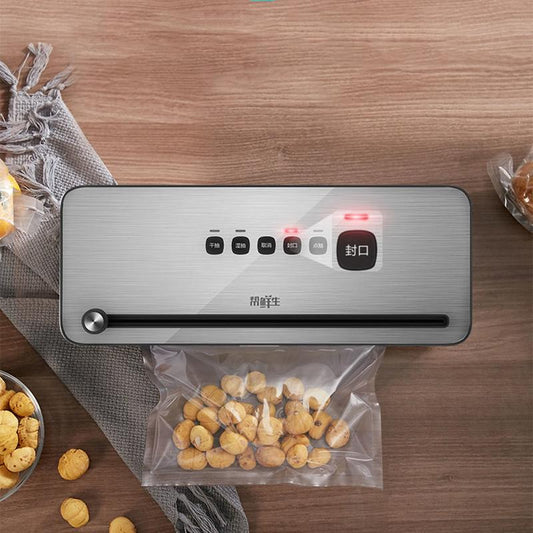 Best Food Vacuum Sealer 220V/110V Automatic Commercial Household Food Vacuum Sealer Packaging Machine Include 10Pcs Bags