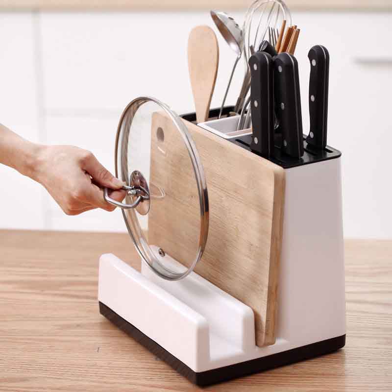 Kitchen Multi-function Knife Rack Knife Rack Chopsticks Cage Case Cutting Board Pot Cover Rack Storage Box