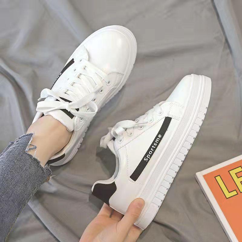 Women's Summer Flat Ins Board Shoes Casual Sports Shoes Korean Version All-match Small White Shoes Ladies Heightening Shoes Student Skate Shoes