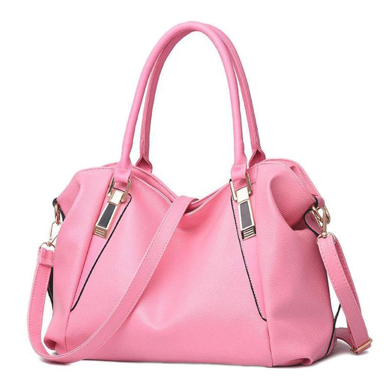 Lychee Soft Leather Texture Shoulder Bag Handbag Simple Versatile Large Capacity Women's Bag