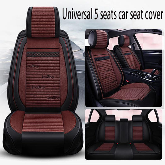 Universal 5 set Auto Seat Cushion Leather 5 seats Universal Car seat cover Waterproof Car Seat Cover