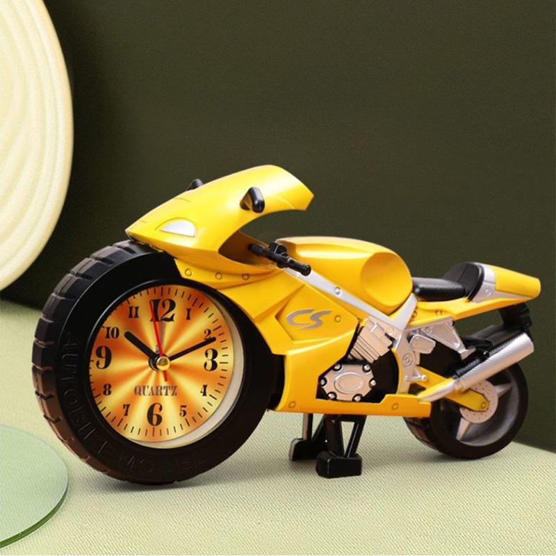 Motorcycle Alarm Clock for Students with Boys Special Children Clock Cartoon Creative Cute Mini Alarm Bedside Clock