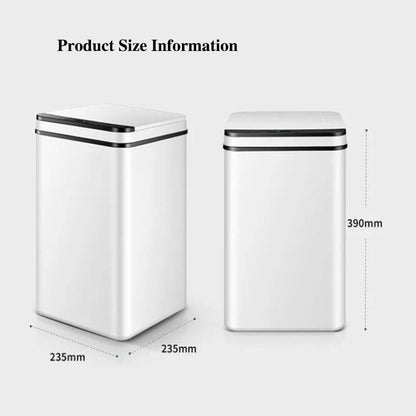 18 Liters Smart Sensor Trash Can Household with Lid Bathroom Kitchen Living Room Toilet Automatic Thickening Increase Trash Can Battery Type