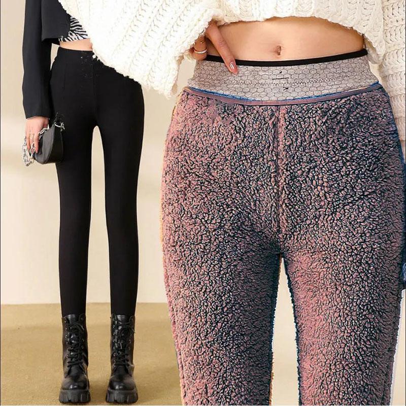 Cotton Candy Soft Cloud Pants Outer Wear Leggings Women's Tight-fitting High-waisted Black Foot Pants Plus Velvet Thickening To Keep Warm In Winter