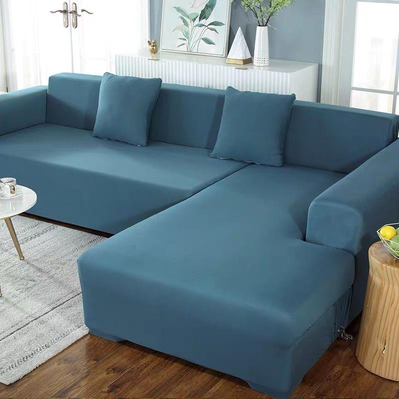 Solid Colo Non-deformation Sofa Cover Elastic All-inclusive Furniture Protection Non-slip Living Room Sofa Cover Four Seasons Universal