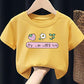 Summer Kids Cute Printing T Shirts Short Sleeve Tops Korean Style O-neck Loose T Shirts For Children Girls