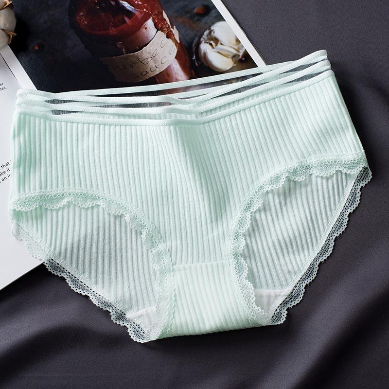 Hollow Striped Women's Panties Cotton Briefs for Women Low Waist Soft Female Underwear Skin-friendly Underpants Lady Intimates