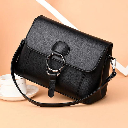 Cowhide Bag High Capacity Women Crossbody Bags Soft Surface Genuine Leather Adjustable Shoulder Straps