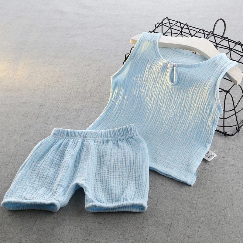 Cotton Baby Sets Leisure Sports Boy and Girl T-shirt + Shorts Sets Toddler Clothing Baby Boy and Girl Air Conditioning Clothes