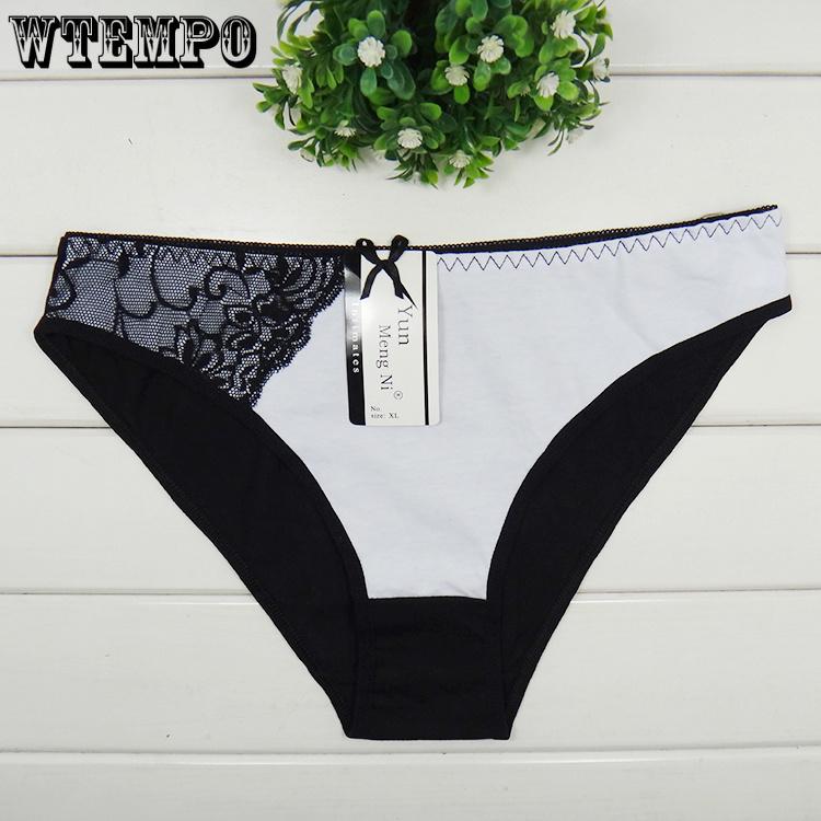 Women Underwear Cotton Sexy Lace Low Waist Ladies Panties Knickers Briefs Lingerie 6 pcs/Lot