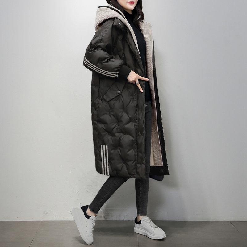 White Duck Down Jacket Women Long Thick Loose Down Coat Ladies Winter Parka Jacket